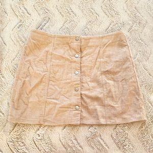 Button Up Corduroy Skirt